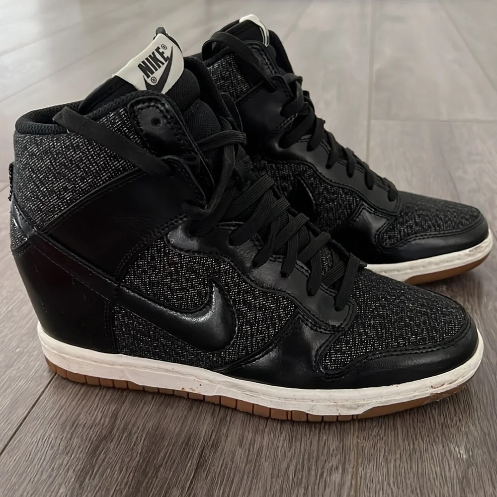Nike Black and White High-Top Sneakers